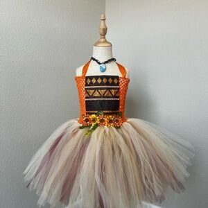 Orange and Cream Kids Costume Dress